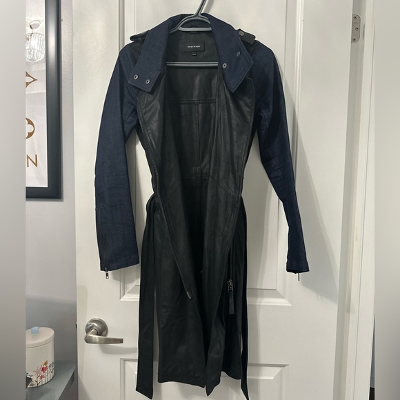 Mackage Lena Leather Trench - Picture 3 of 7